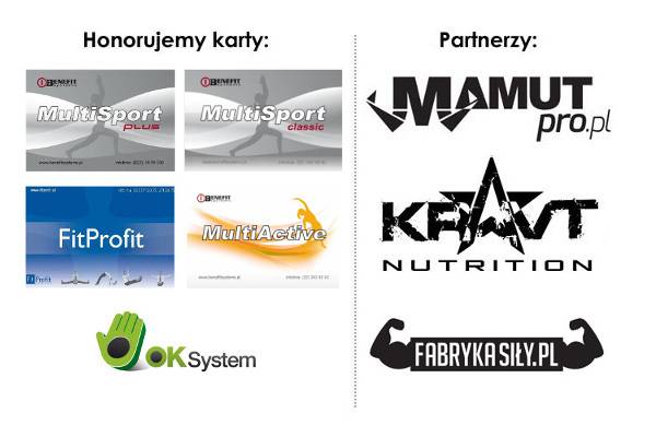Honorowane karty i partnerzy Fitness Graviton Trzebinia