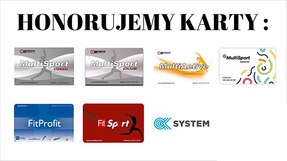 Honorowane karty i partnerzy Fitness Graviton Trzebinia